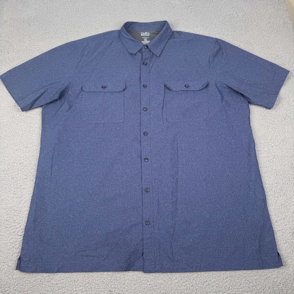 Croft & Barrow Quick Dry Shirt Mens XXLT Blue Vented Fishing Outdoor Performance